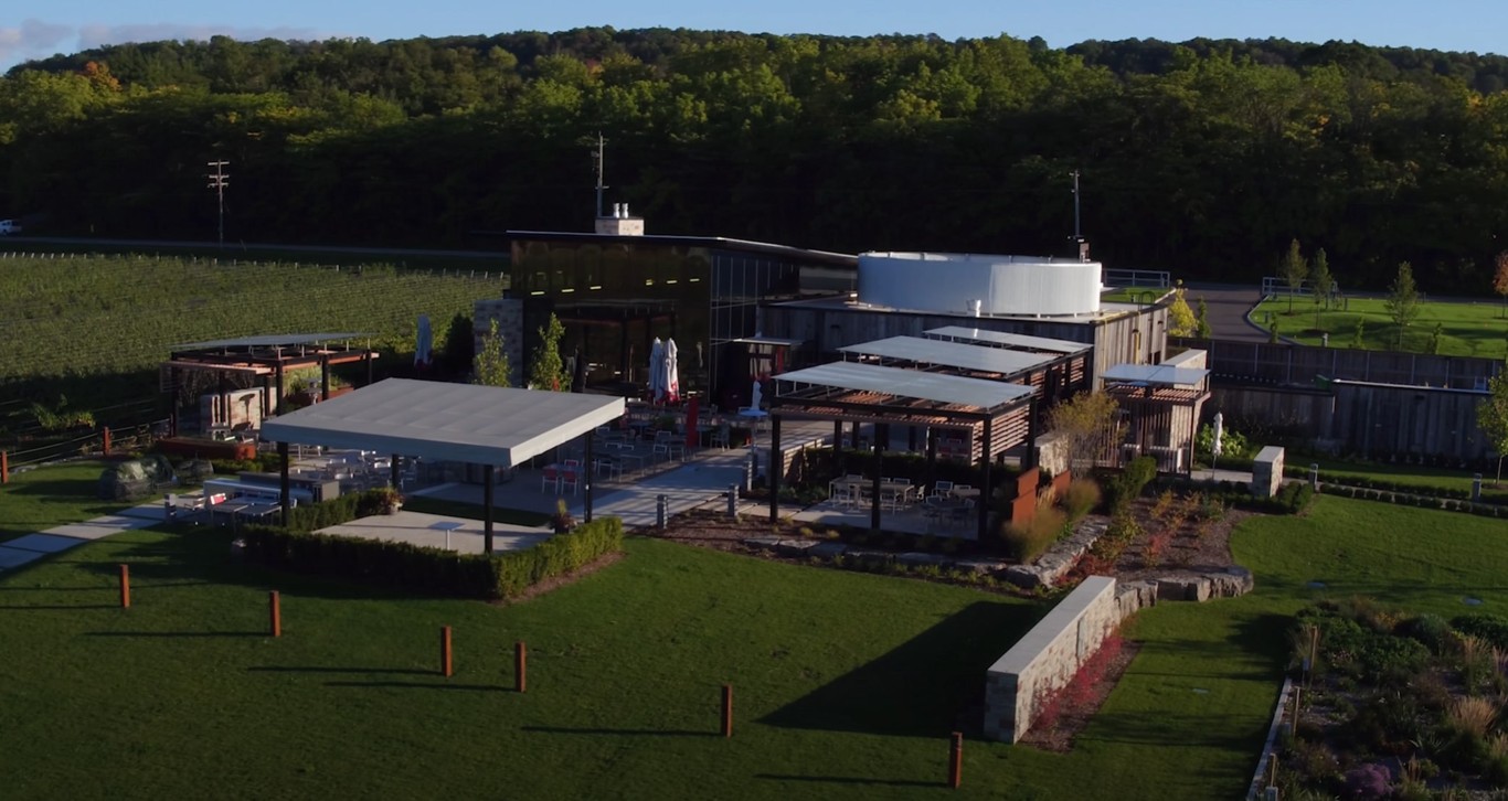 Aerial view of professional commercial landscaping in Compton, CA